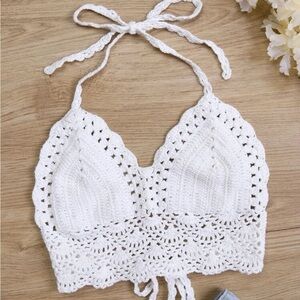 Shein: Crochet Halter Cover Up.